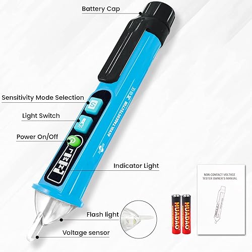 Miniatura 5 de Probador de voltajeprobador de voltaje sin contacto Detector de voltaje, Probador de circuito Probador eléctrico de doble rango 12V-1000V48V-1000V,