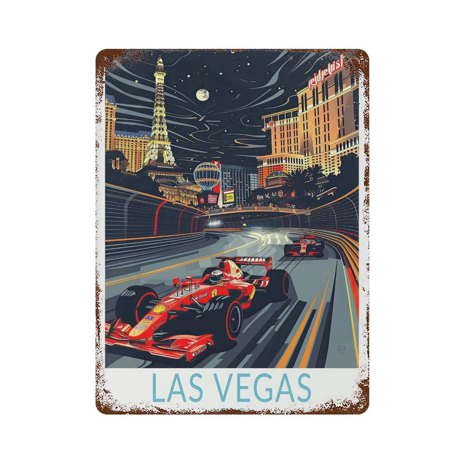 xiaoxiaoshen Las Vegas Travel Nevada Custom City Birthday Present (2) Wall Decor Art Metal Tin Poster Modern Home Decor Art Home Bar Shop Decorations Vintage Sign 40x30cm