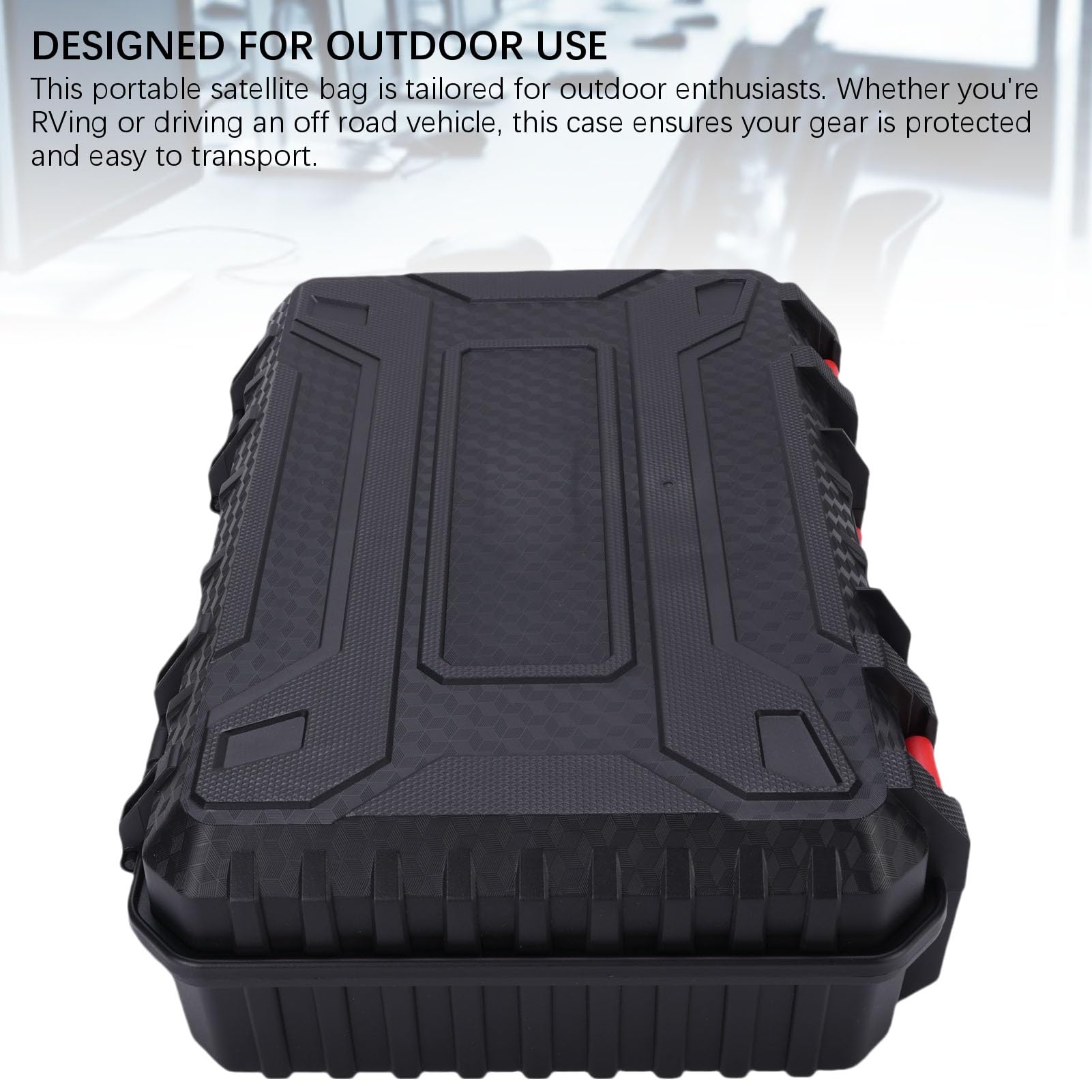 Estuche Protector Rígido para Transporte de Satélites con Espuma EVA y Diseño Impermeable para Uso en Exteriores 15.8"x13.4"x3.95"