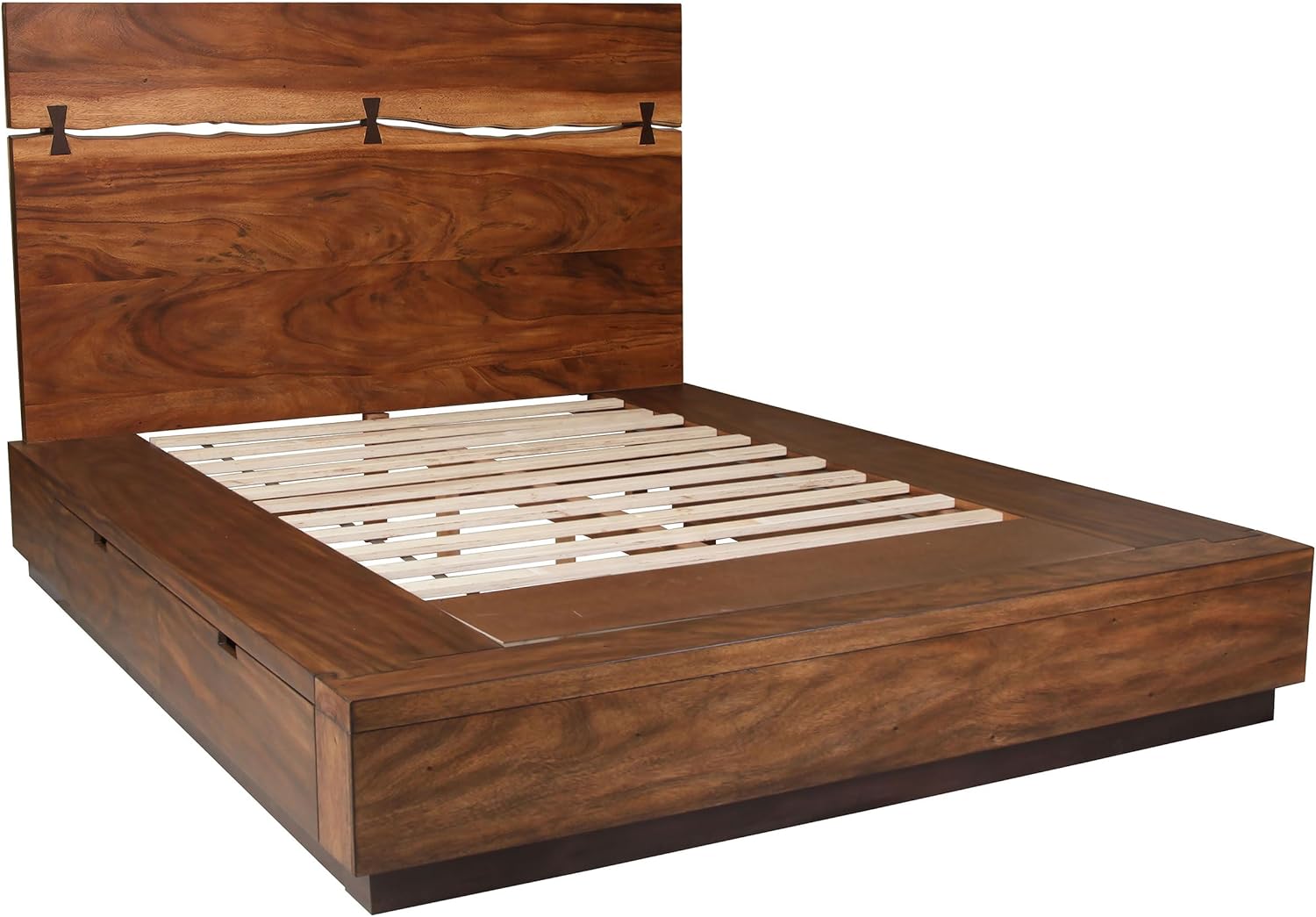 Smokey Walnut 4-piece Storage Bedroom Set