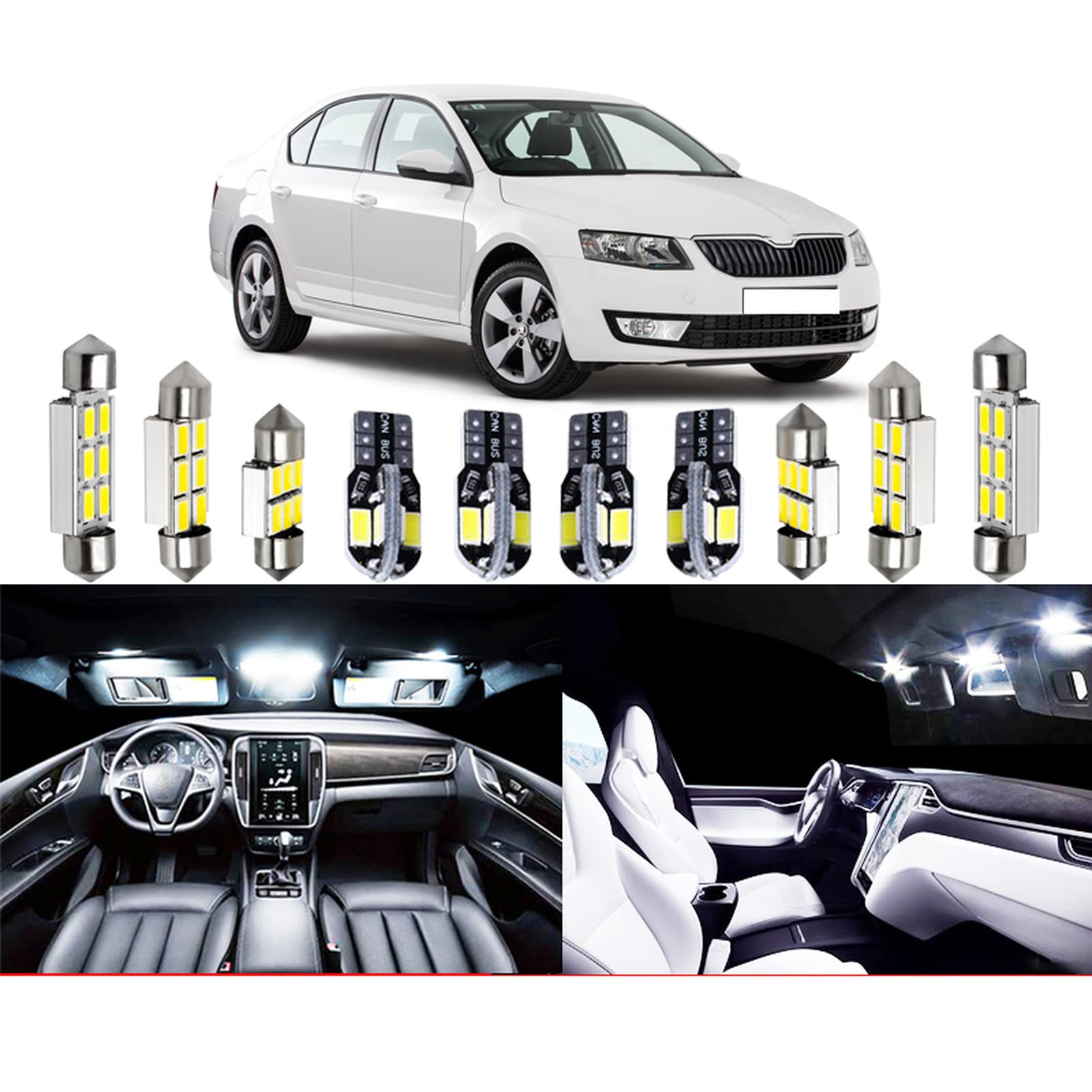 Lampada Lettura Auto Per VW Golf, Passat, Jetta - Luci Soffitto Anteriori, Facile Installazione - Foto 10