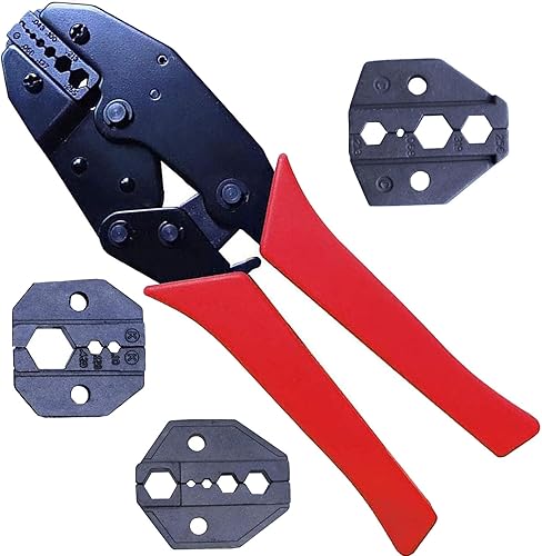 Herramienta de crimpado coaxial con 3 troqueles intercambiables para BNC SMA N P