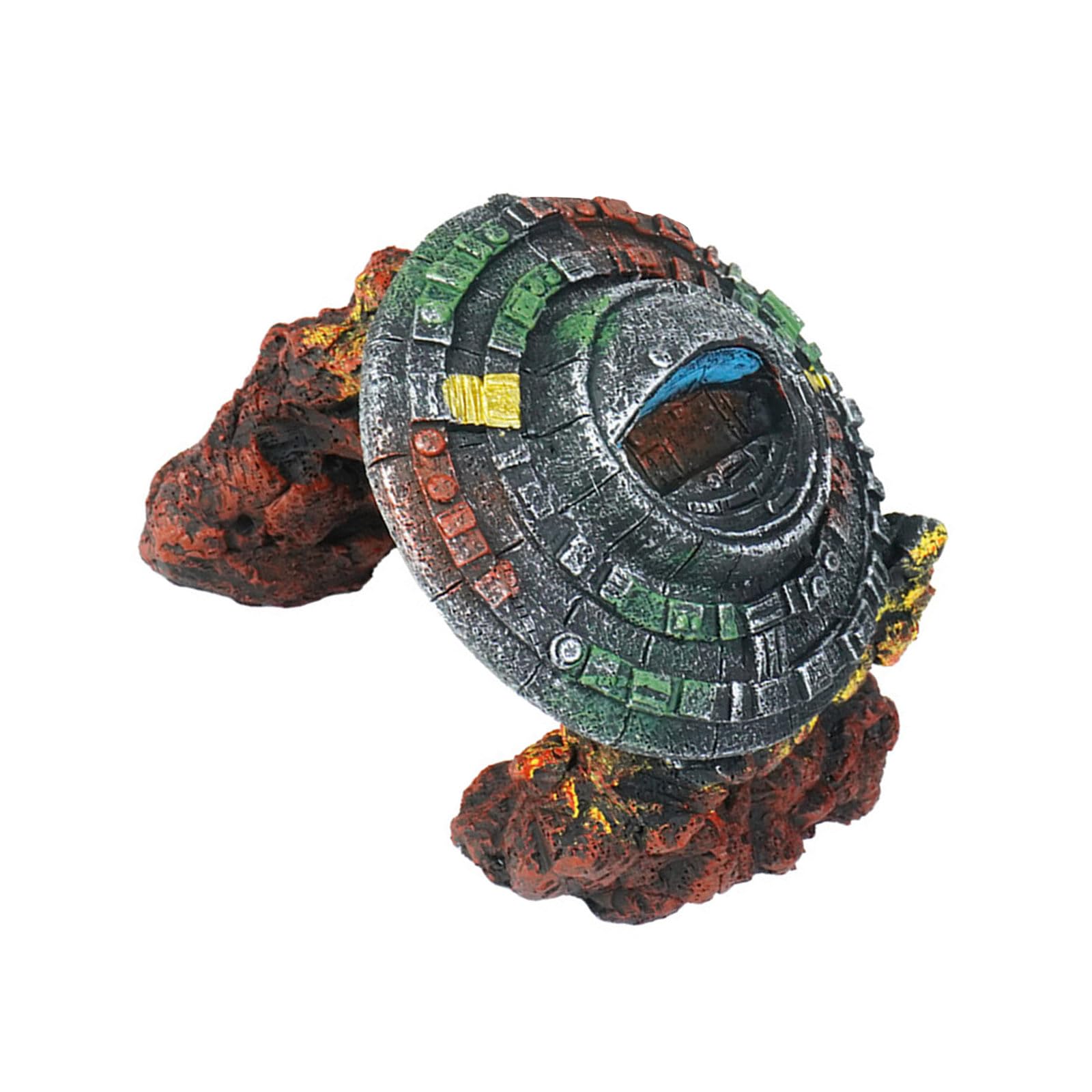 Hsioluted Creative Fish Tanks Decoration Resins Sculpture Futuristic Alien for Landscape Enhancement and Stability Space Themed Fish Tanks Ornaments