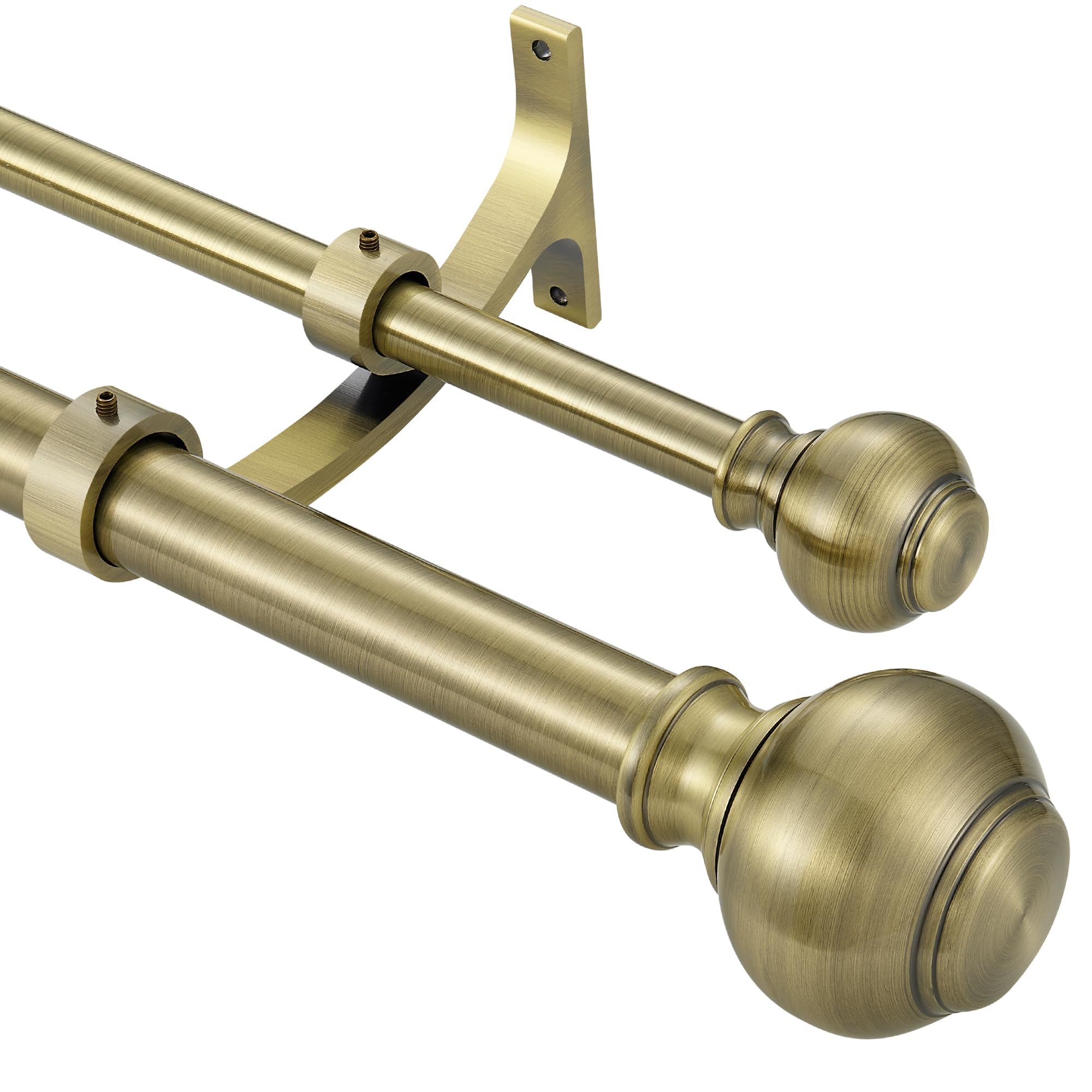Snapklik.com : 1 Inch Double Curtain Rods 48 To 84 Inches, Window Dual ...