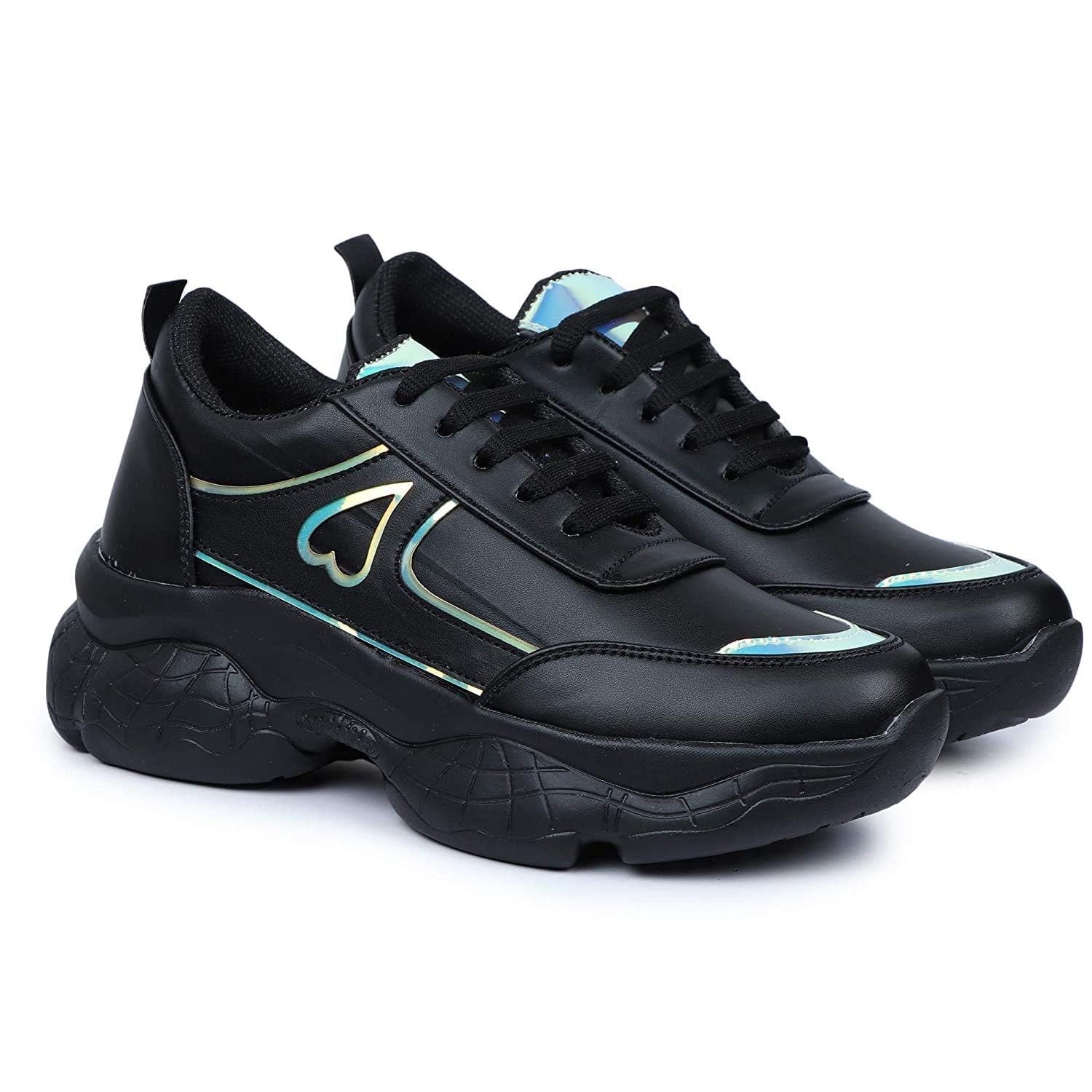 HimQuen Sports Shoes Sneaker Cool Design for Women & Girls Size 41 - Black (B08QYNHTWH) Amazon Price History, Amazon Price Tracker