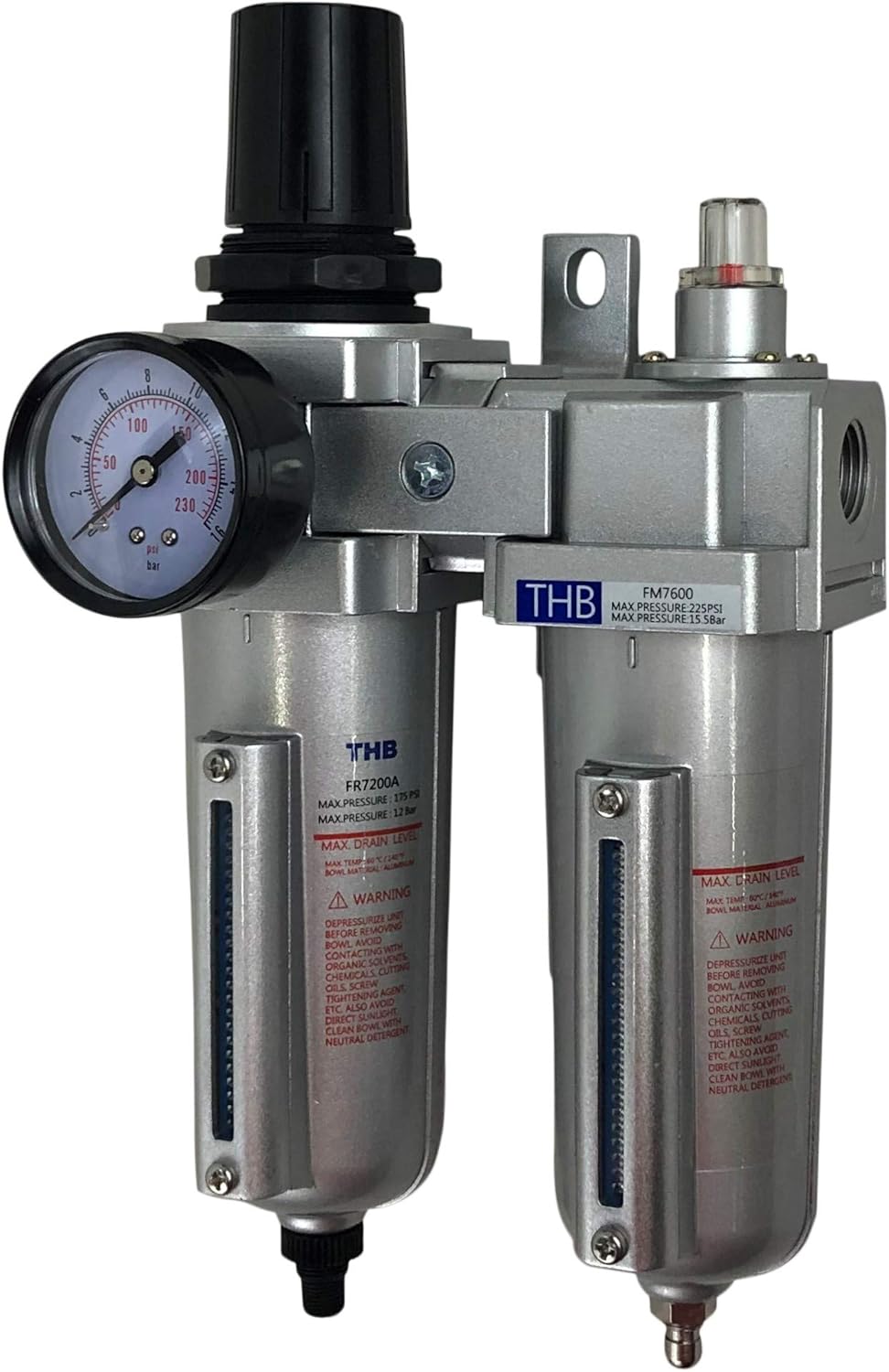 1/2" HEAVY DUTY COMBO PARTICULATE & COALESCING FILTER REGULATOR COMPRESSED AIR WITH AUTOMATIC DRAIN