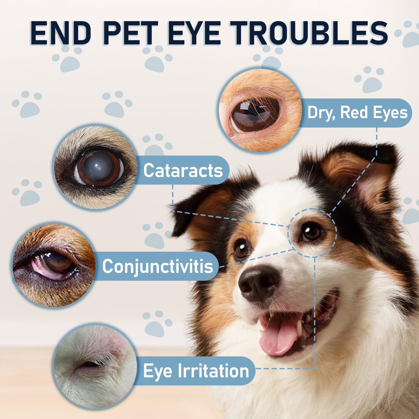 Dog & Cat Cataract Eye Drops & Infection Treatment – Vet-Recommended Formula for Cloudy, Itchy, Watery, Goopy Eyes and Pink Eye Treatment, Natural All-in-One Relief for Pet Eye Issues (2 X 10 ml) — Amazon image 4