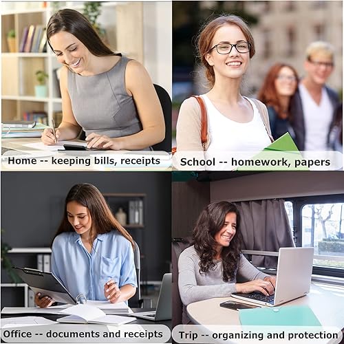 Miniatura 6 de Carpeta de archivos expansible, organizador de archivos de acordeón de 13 bolsillos, organizador de archivos de gran capacidad para tamaño