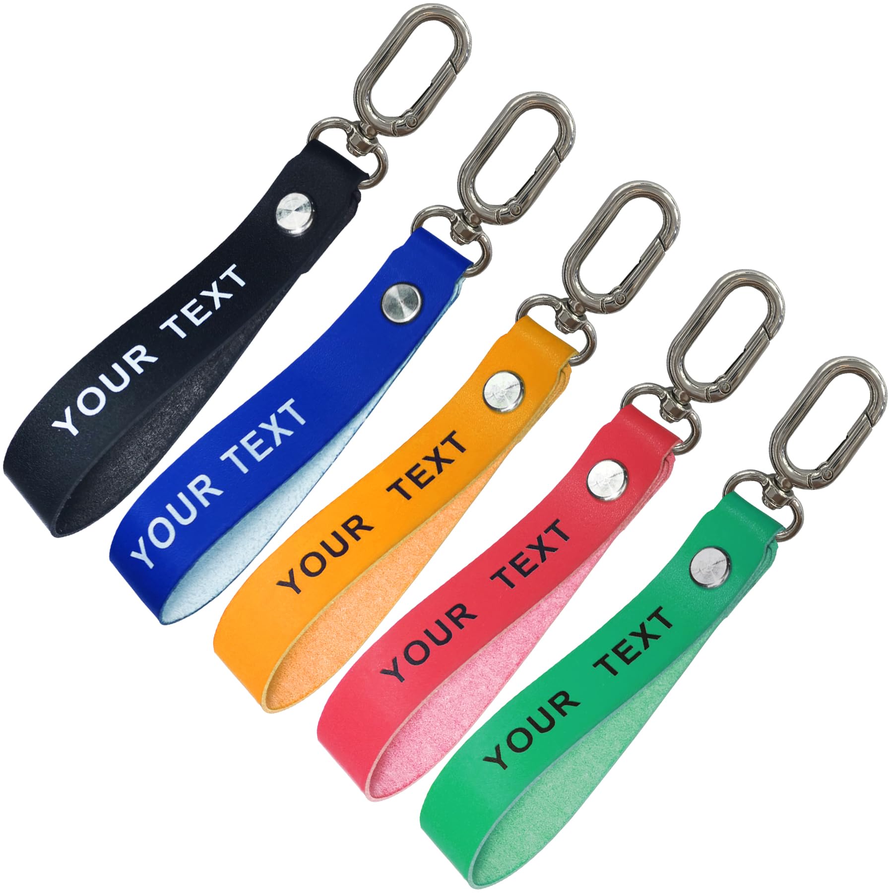 Uayma Leather Keychain Customizable, Custom Leather Keychain Personalized, Customized Motorcycle Keyrings, Keychains & Charms