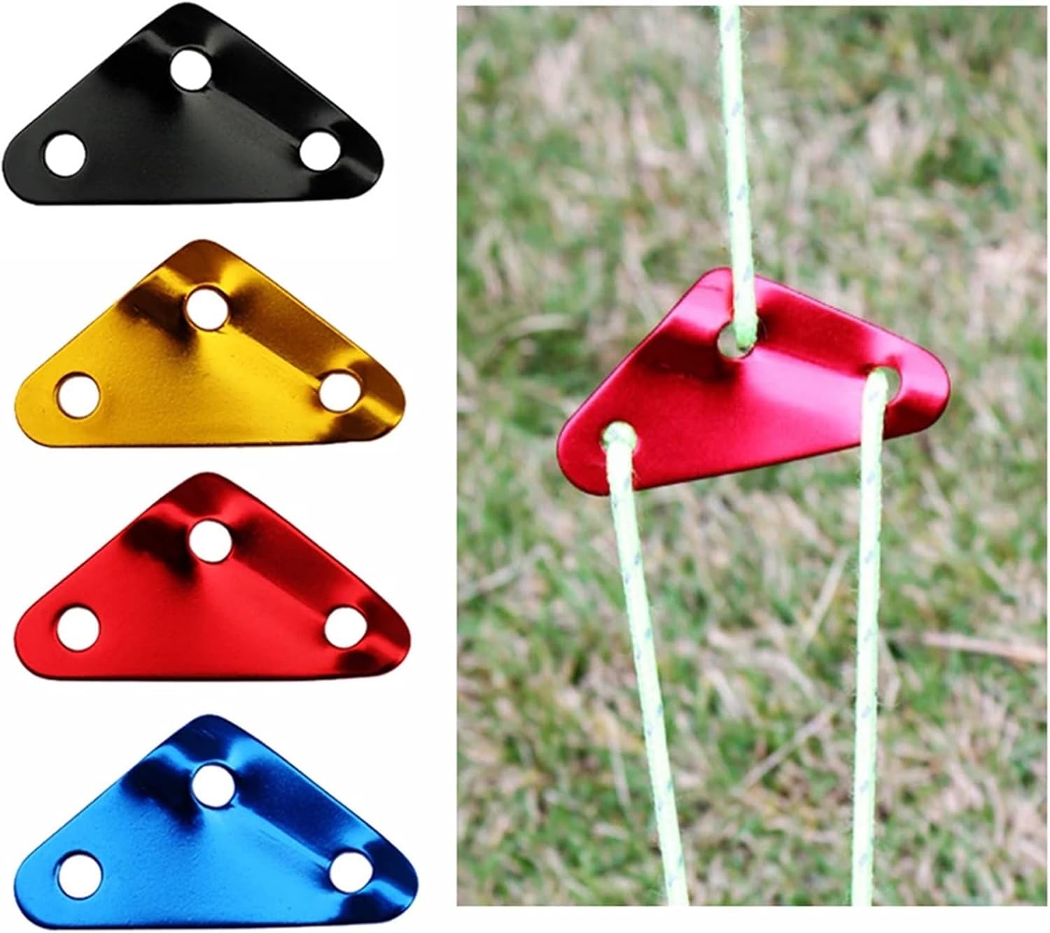 Reliable Tent Sky Curtain Pulling Rope Buckle Cord Tensioner Camping Accessories Outdoor Tightener Blue Adjusters(40pcs)