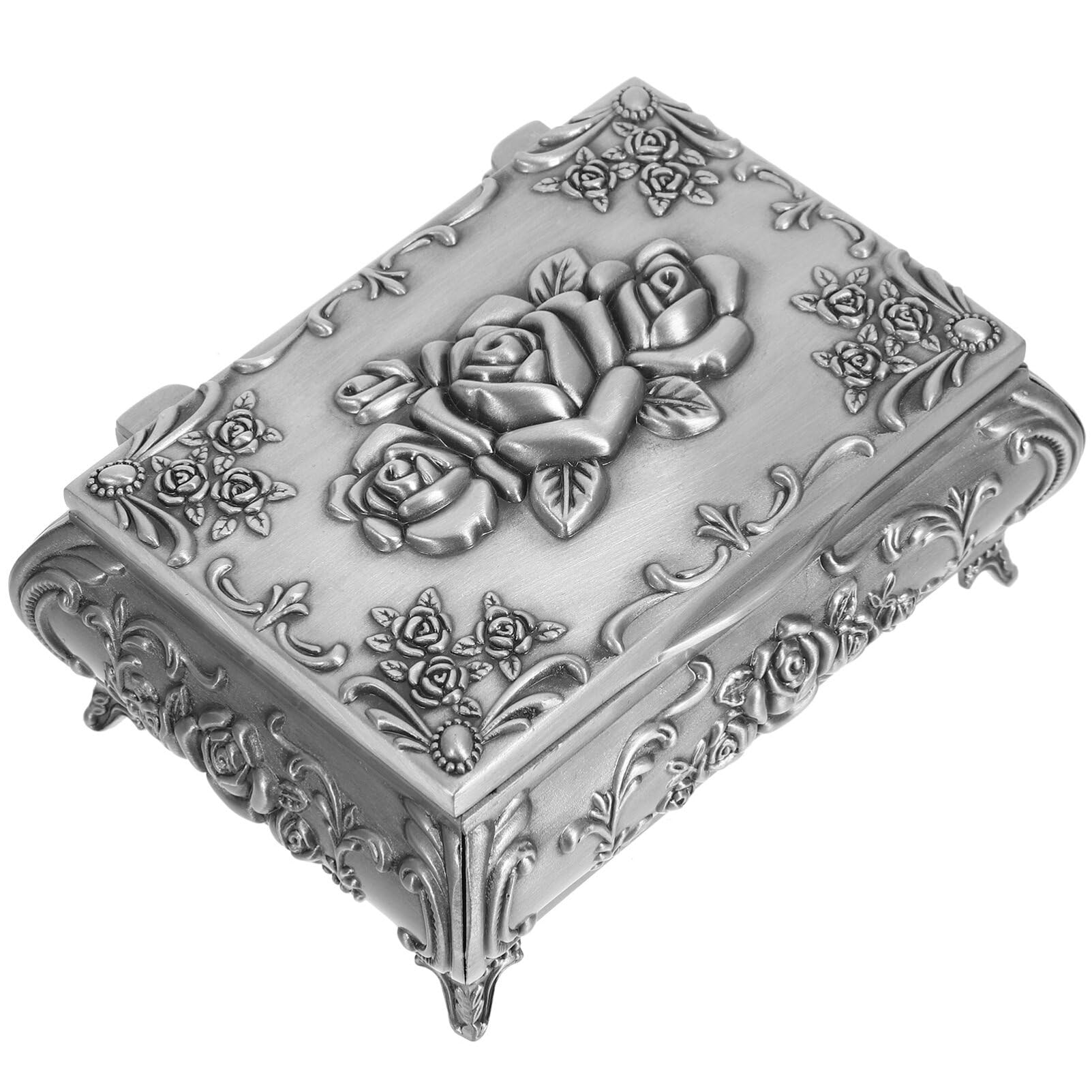 Boîte à Bijoux Rétro le cadeau élégant avec motif floral gravé