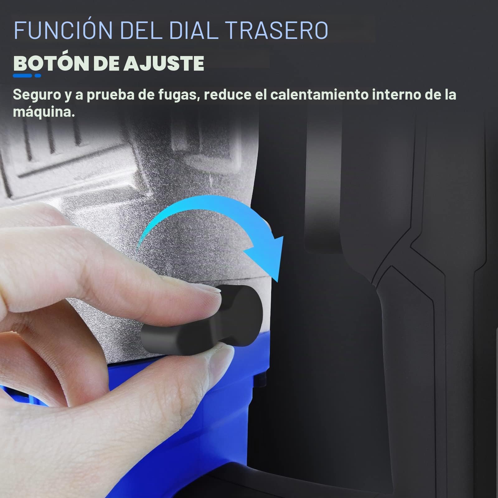 Kit de martillo de demolición eléctrico 1500 W con mango giratorio de 360°, 6 velocidades variables, con grasa, cincel, brocas
