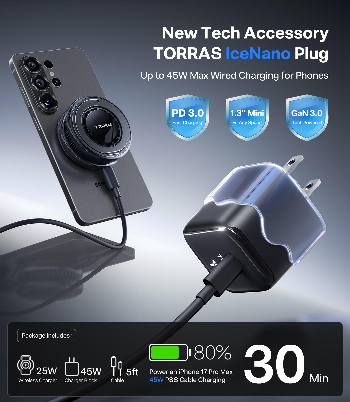 TORRtandPolarCircleQi2.225急速ワイヤレス充電器 Amazon.com: TORRAS PolarCircle Qi2 Wireless Charger, 15W Cooling