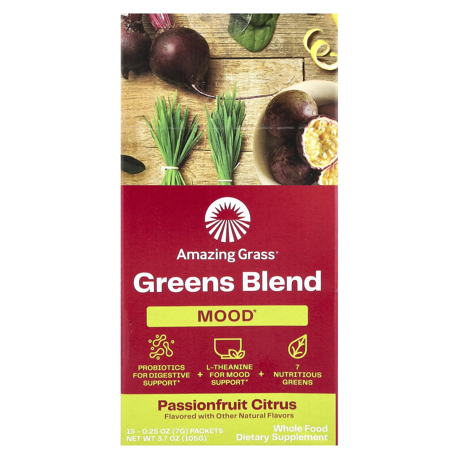Amazing Grass Greens Blend Mood: Super Greens Powder Smoothie Mix for Mood