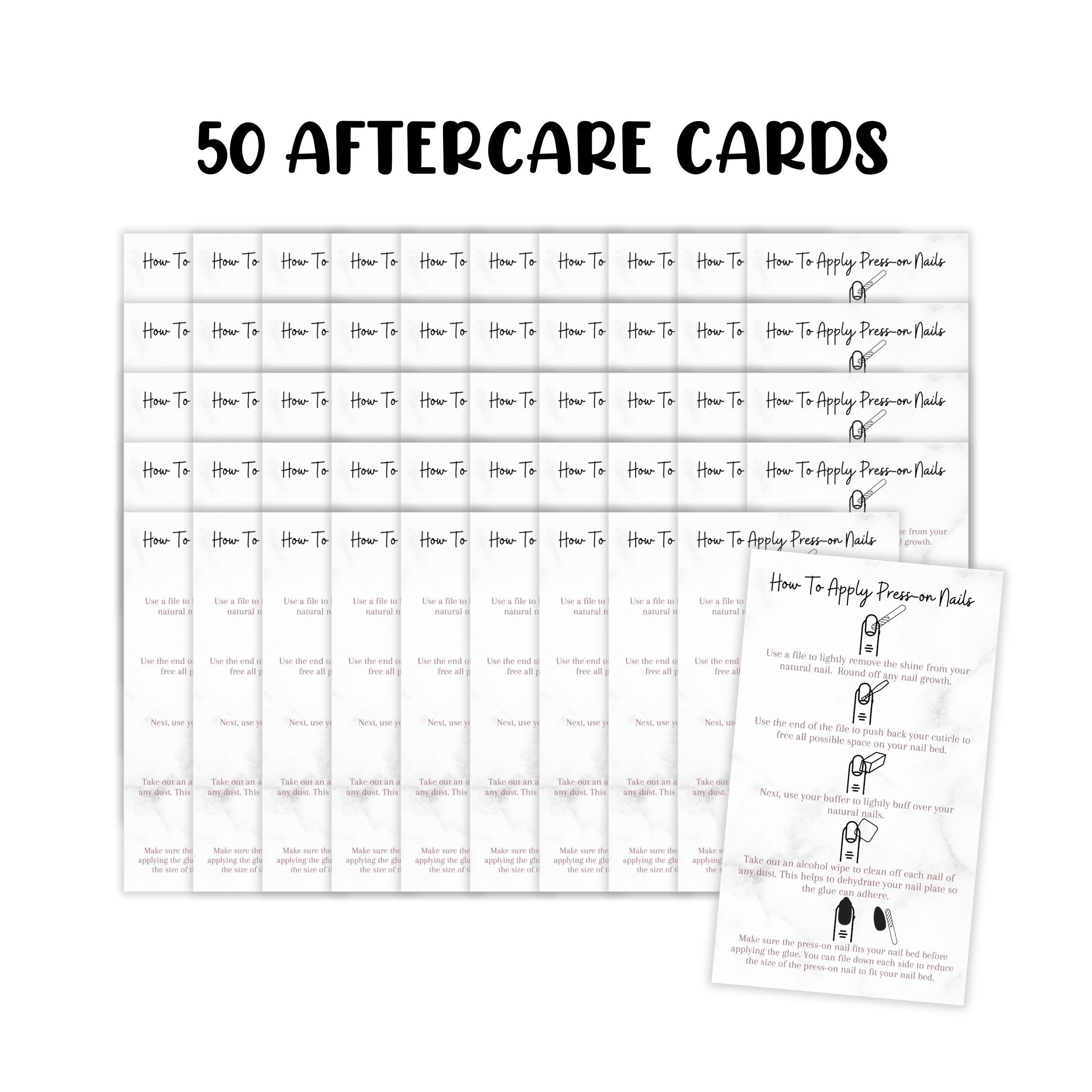 Lashicorn Press-On Nails Aftercare Card