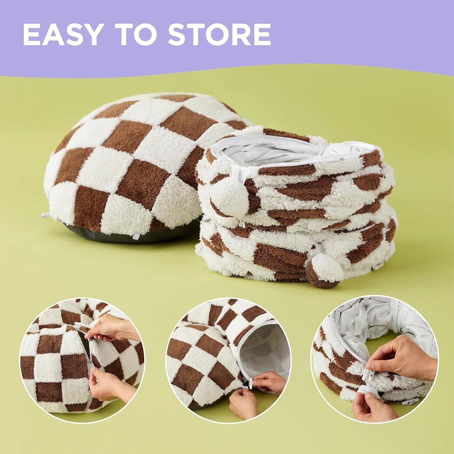 Cat Bed Tunnel, Detachable Nest Pet Supplies, Pet Cave Play Tunnel Toy, for Sleeping Kitten Puppy Small Animal Dog Indoor Bedroom Living Room Balcony Apartment Dormitory Winter