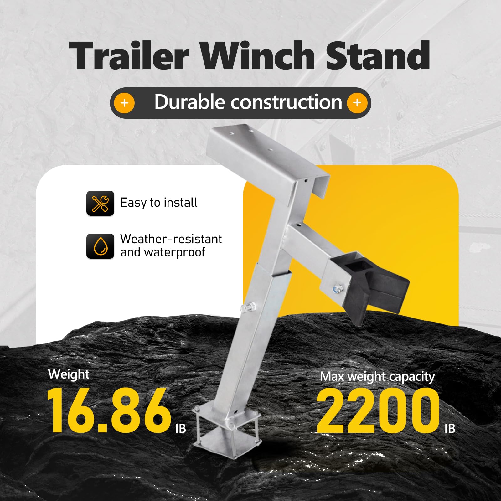 Amazon | vidaXL ボートトレーラー用 ウインチスタンド 船首サポート