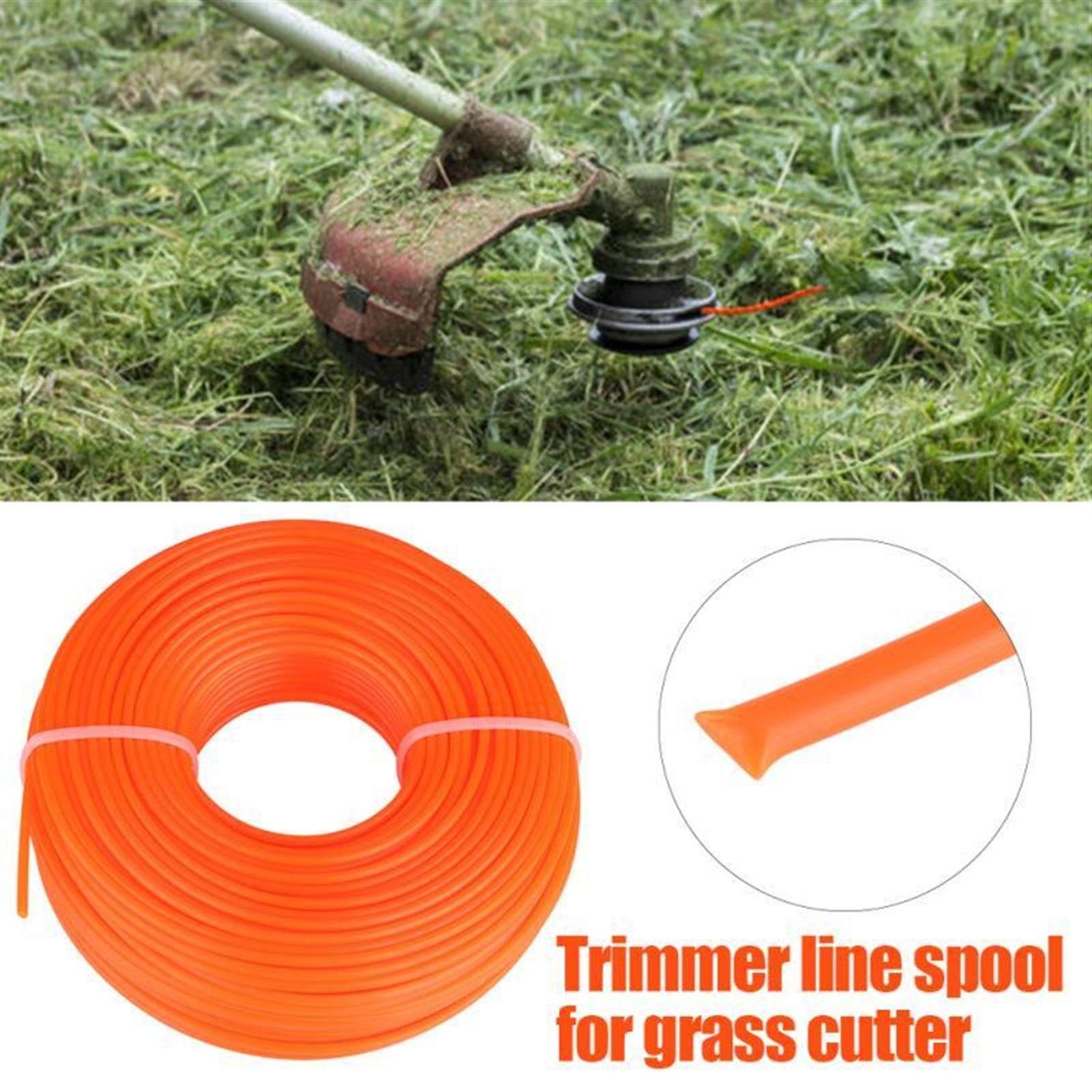Linea Trimmer 2.4mm Trimmer Cavo di Nylon Filo Rotondo String Benzina Grass Trimmer Garden Tools LiMePng (Size : 120m)