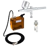 Multi-Purpose Air Brush Kit with Mini C16-G Air Compressor, Airbrush & ARC Card - Portable Airbrush Kit with Compressor for Nail Art, Miniature Painting Model Cars & Crafts