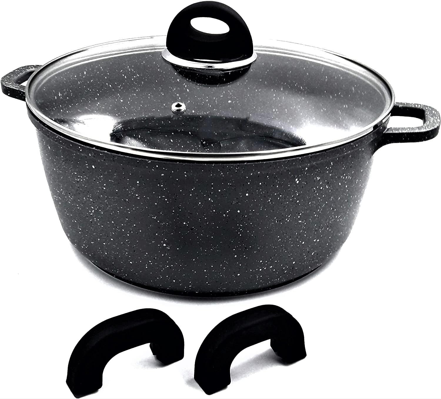 GREBLON Faitout 6.8L, fonte d'aluminium, antiadhésif, 28 cm