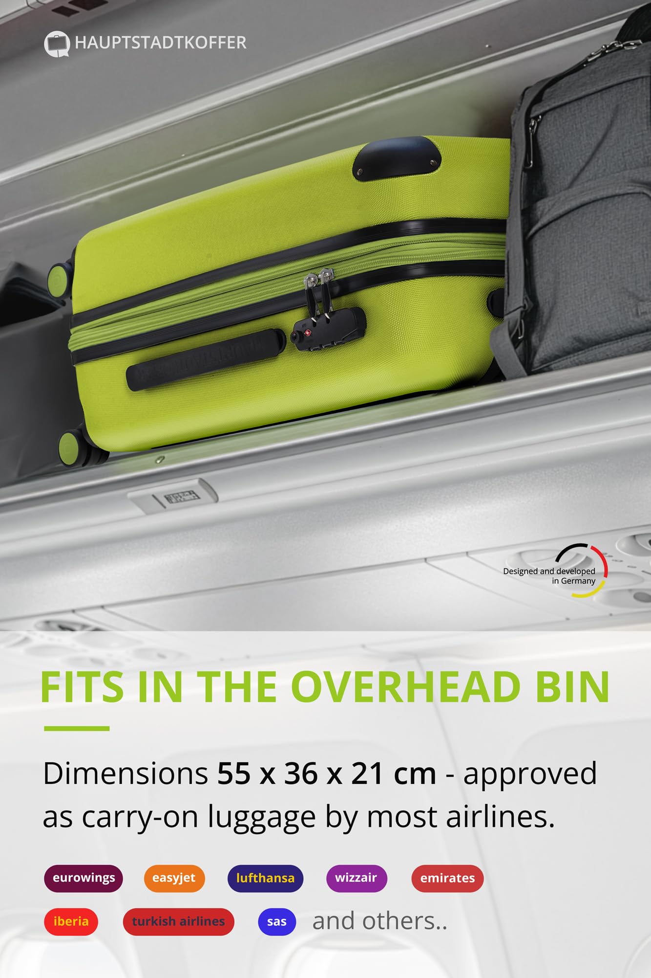 HAUPTSTADTKOFFER - Spree - Maleta rígida, Trolley expandible, Equipaje de Viaje, 4 Ruedas Dobles, TSA, 65 cm, 74 litros, Champán — view 25
