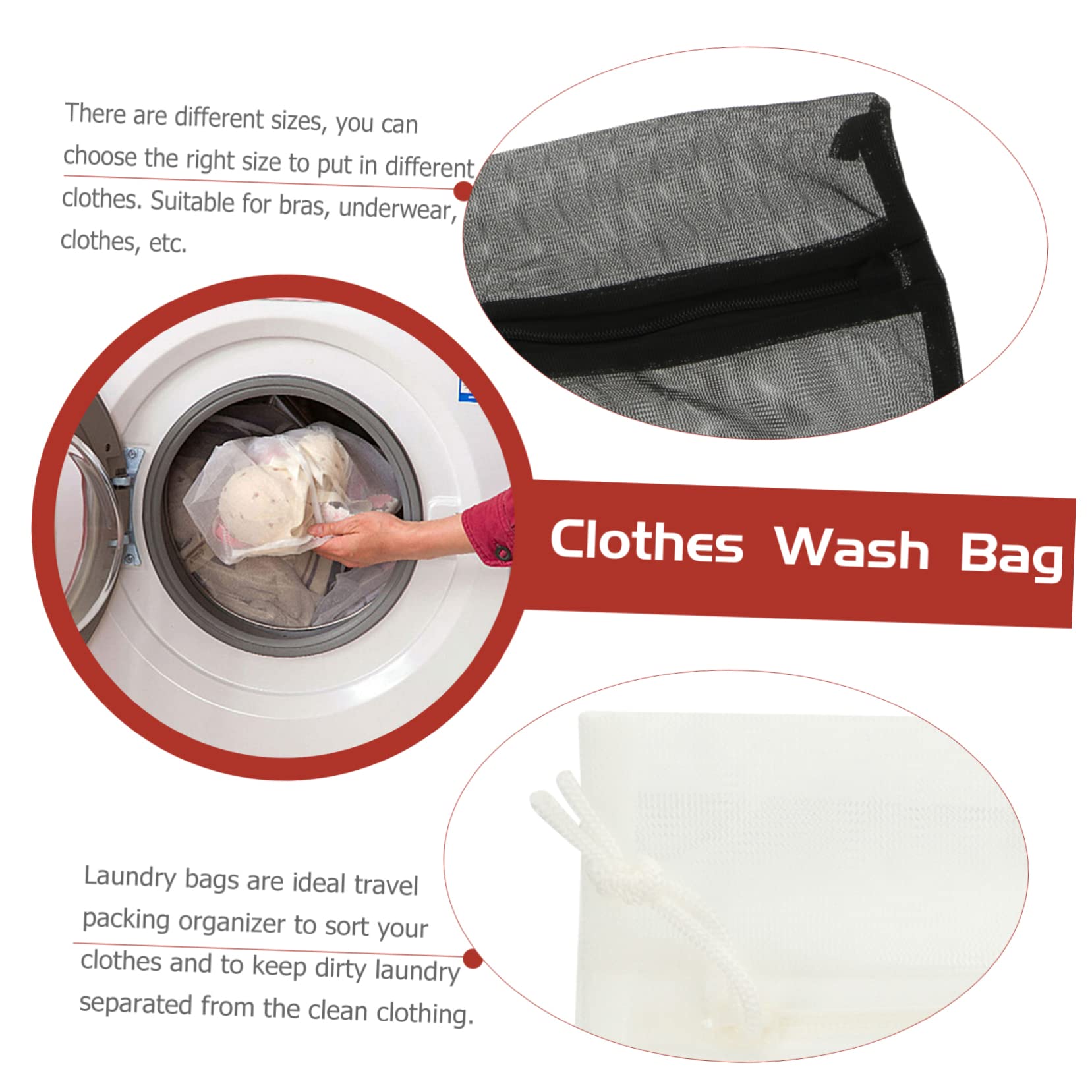 Cabilock 9piezas Bolsas De Lavandería Reutilizables De Gran Juego Lavado De Malla Para Ropa Interior Suéteres y Ropa De Cama Protección Lavado Lavadora Para Viajes y Hogar