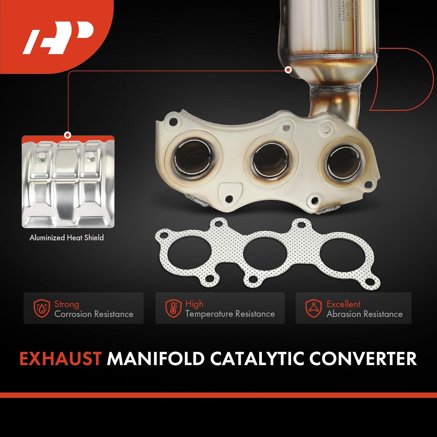 A-Premium Front Left and Right 2-PC Exhaust Manifold Catalytic Converter with Gasket Direct-Fit Compatible with Toyota Camry 2007-2017, Avalon 2005-2018, Venza & Lexus ES350, 3.5L, E.P.A. Compliant