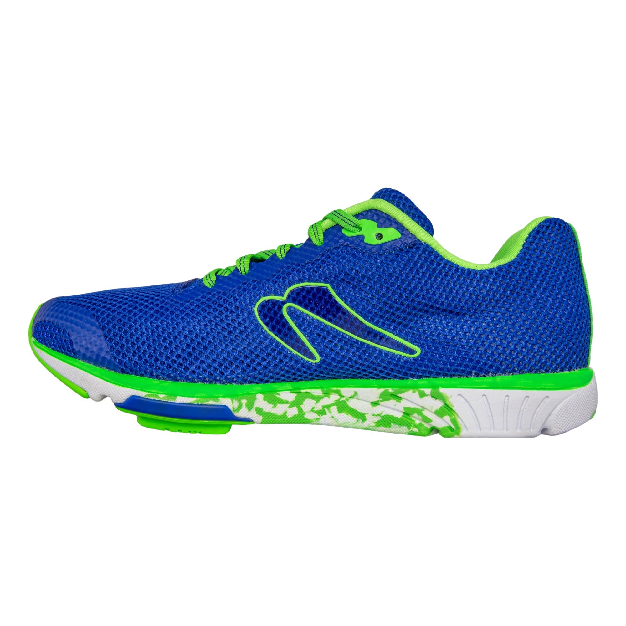 NEWTON Distance S Stability - Scarpe da corsa da uomo, leggere, ad alte prestazioni, Cobalto/Verde, 47 EU