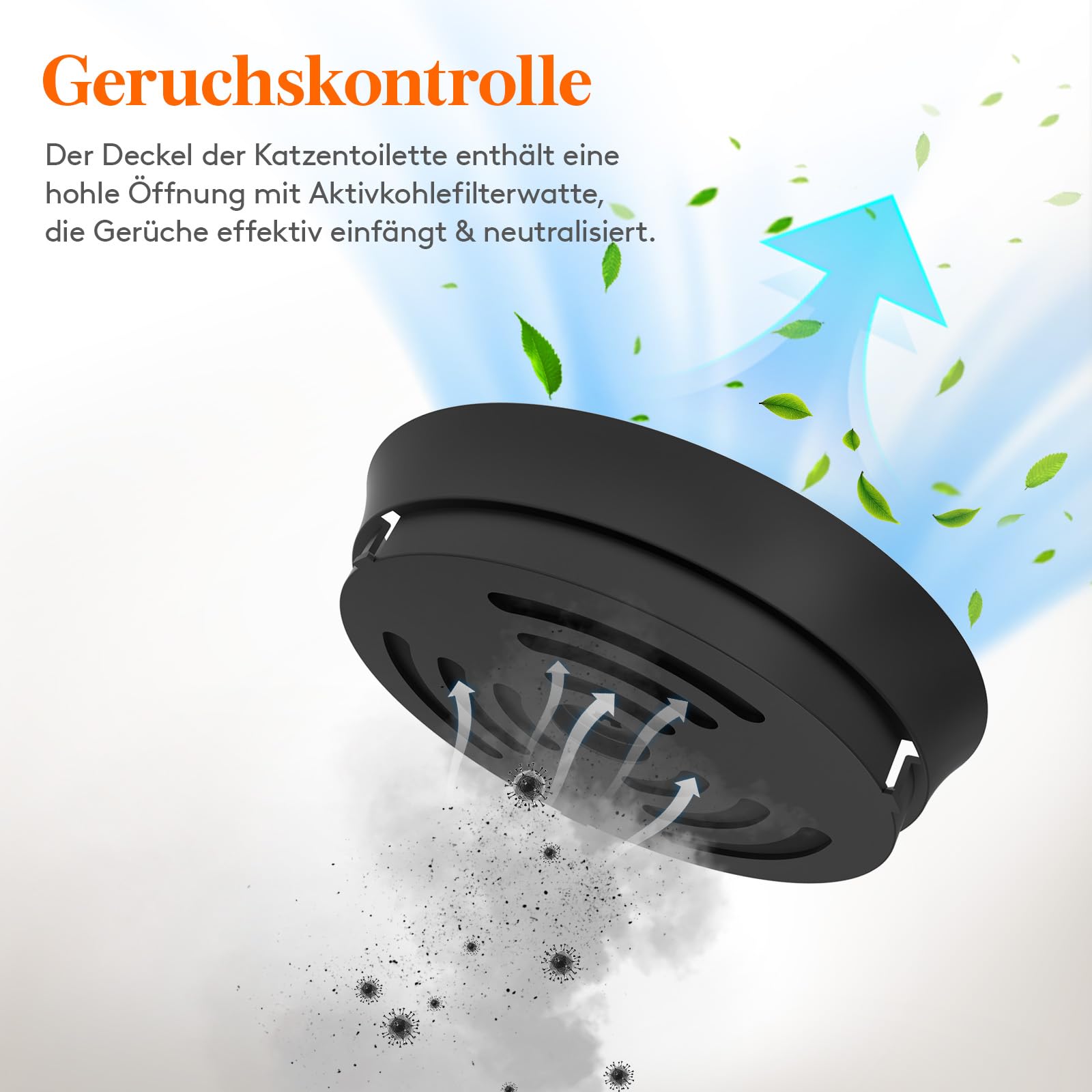 Lifewit Katzenklo Blumentopf mit Pflanze & Schaufel, Katzenklo Versteckt, Katzentoilette XXL mit Geruchskontrolle & Kohlefilter, Wohnzimmer, Schlafzimmer, Ecke, Schwarz