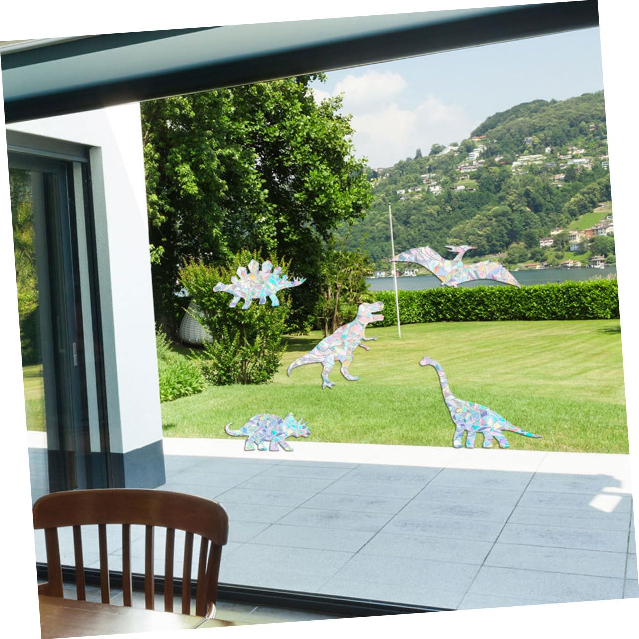 Adesivi Finestra Dinosauro Per Bambini - 54 Pezzi Riusabili - Decorazione Colorata Per Vetri - Gioco Creativo