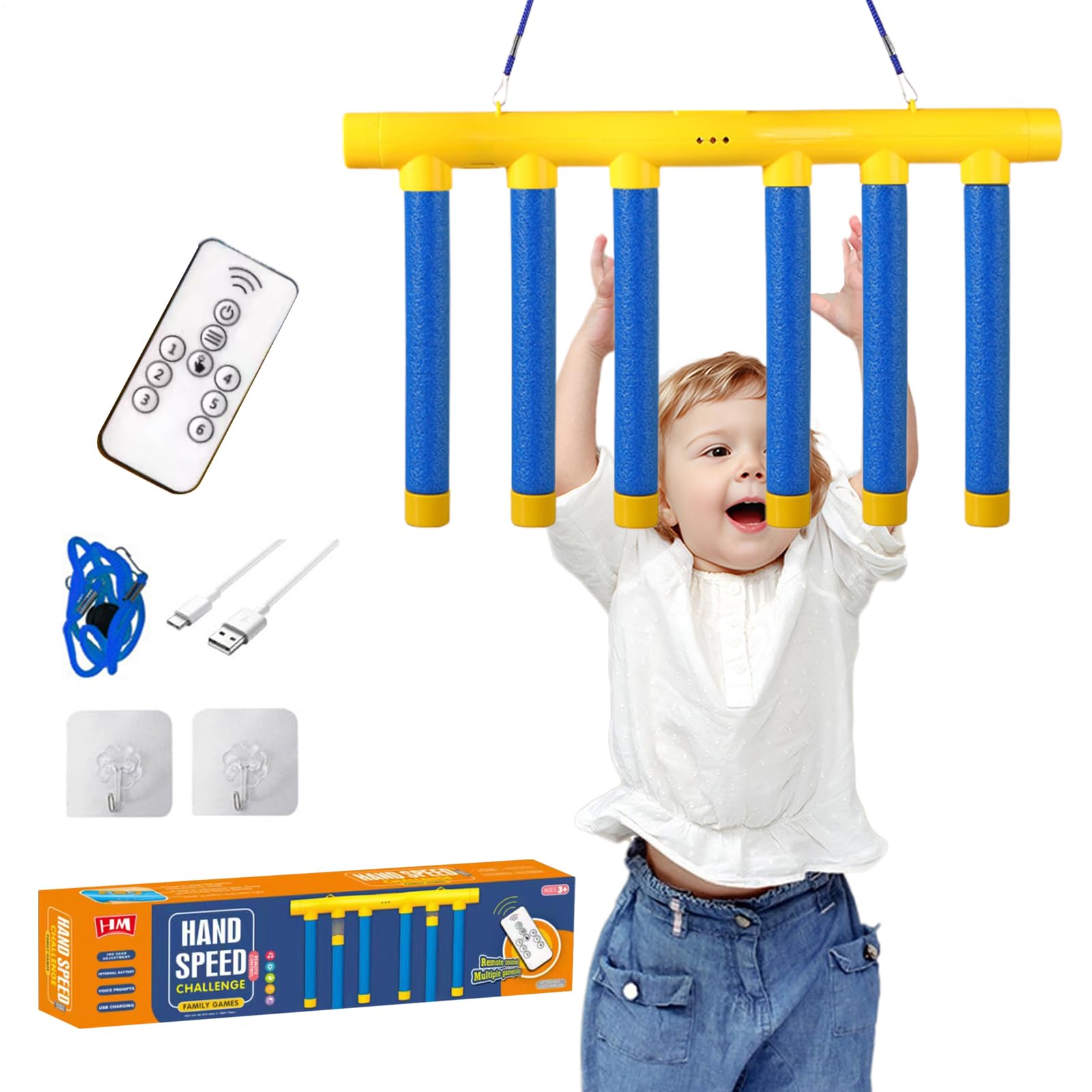 Générique Reflex Drop Sticks - Reaction Rods, 1 Set Agility Bars for Speed Training, Falling Batons with Three Settings, Sports Toy, Catching Poles for Parties, Classrooms and Playroom Games