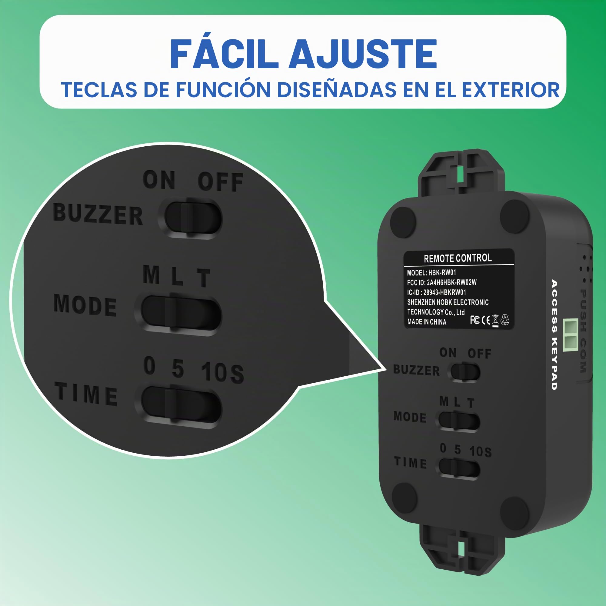 UHPPOTE Control de Acceso a la Puerta con Receptor Inalámbrico de Bloqueo Eléctrica & Kit de Remoto | Golpeador seguro de 12 V para tienda minorista, almacén, habitación oculta