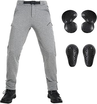LOMENG Motorcycle Riding Pants Mens with CE Pads Armored Sweatpants Joggers
