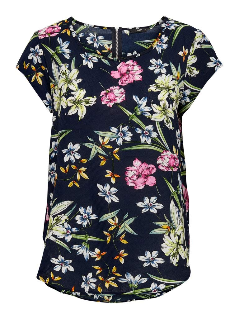 ONLY Womens Vic AOP Top Night Sky XS