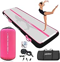 Vista 16 de VOFiTNY - Esterilla inflable de gimnasia con pista de caídas y barril de aire octogonal con bomba para uso doméstico/gimnasio