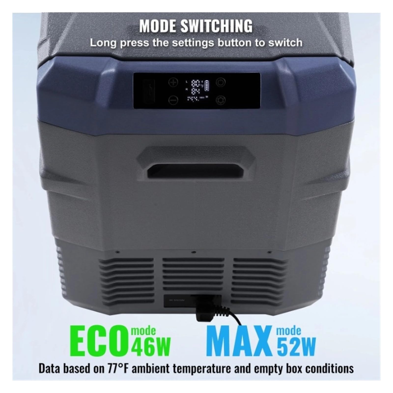 Refrigerador portátil de Doble Zona for Coche, refrigerador for Coche, refrigerador con compresor de Rango Ajustable de 12/24 V CC y CA.(NLD55)