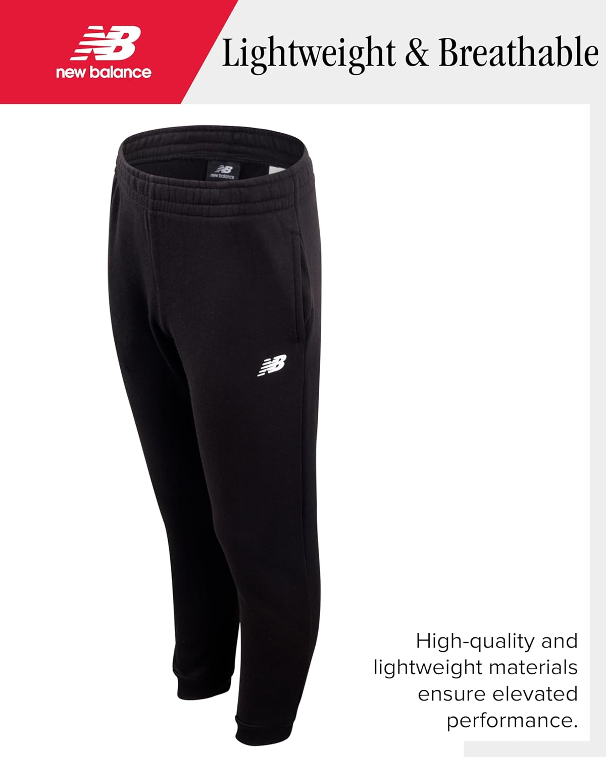 New Balance Boys Active Sweatsuit - 2 Piece Waffle Knit Hoodie Sweatshirt and Athletic Jogger Sweatpants Set for Boys - Image 4