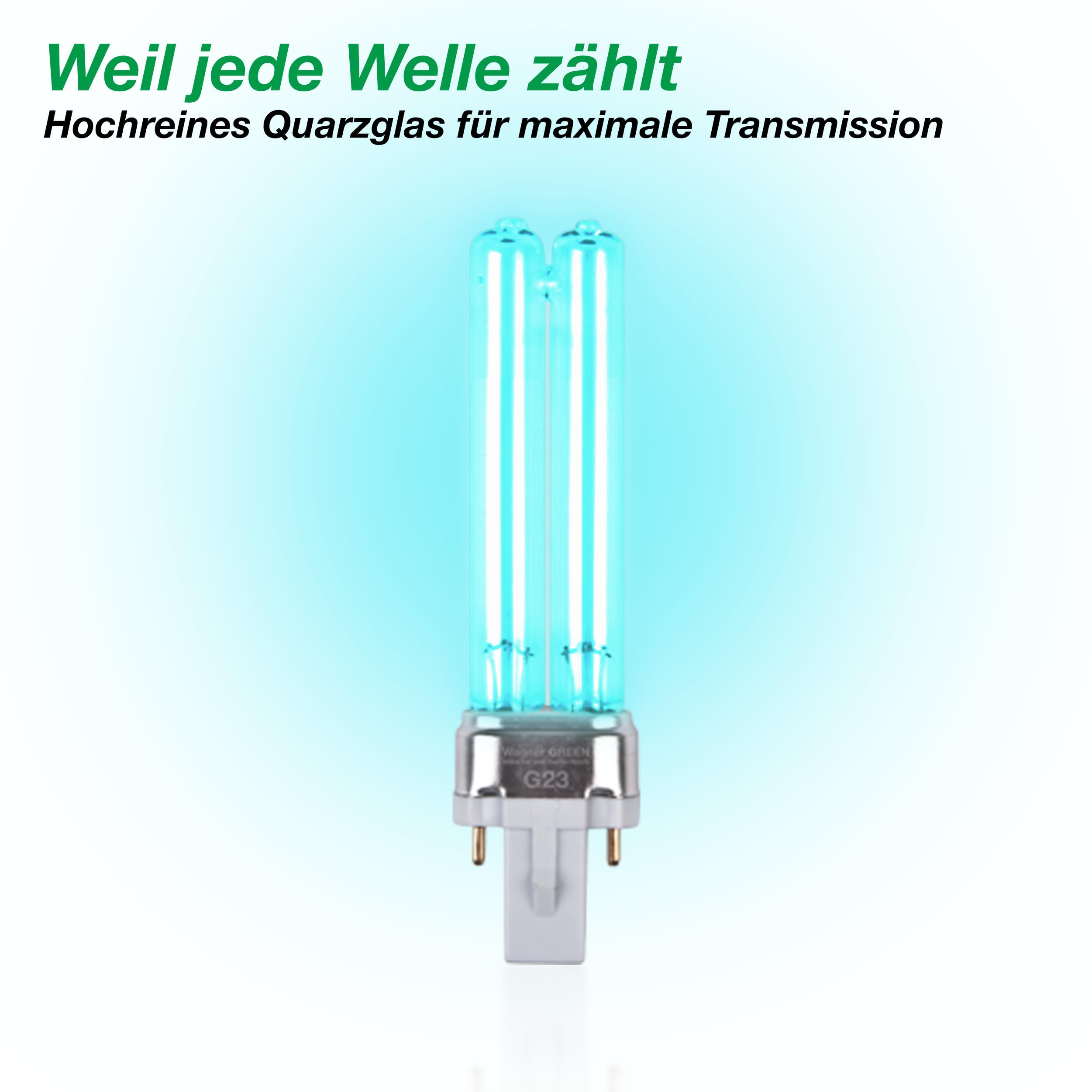 Lampe de rechange UVC G23 PL-S 5W pour clarificateur d'eau de bassin Wagner Green