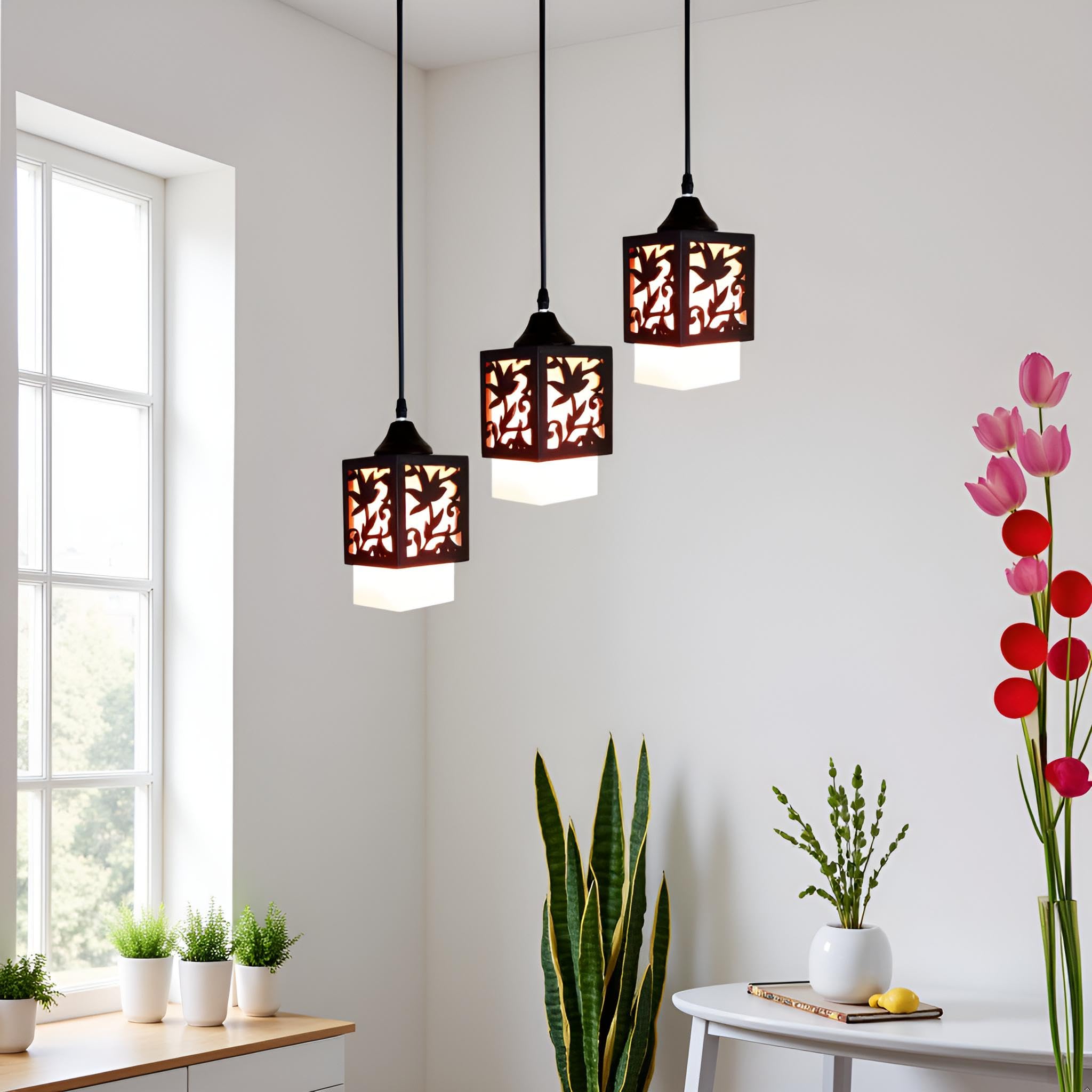 BrightLyt Ceiling Hanging Light for Rooms, Pendant Lamps for Home & Kitchen Island (Pack of 3)-image-27
