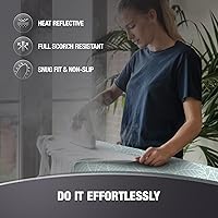 Vista 7 de Fundas extra gruesas para tabla de planchar con almohadilla de tamaño estándar 15x54, ajuste ceñido con cordón ajustable y tope, revestimiento