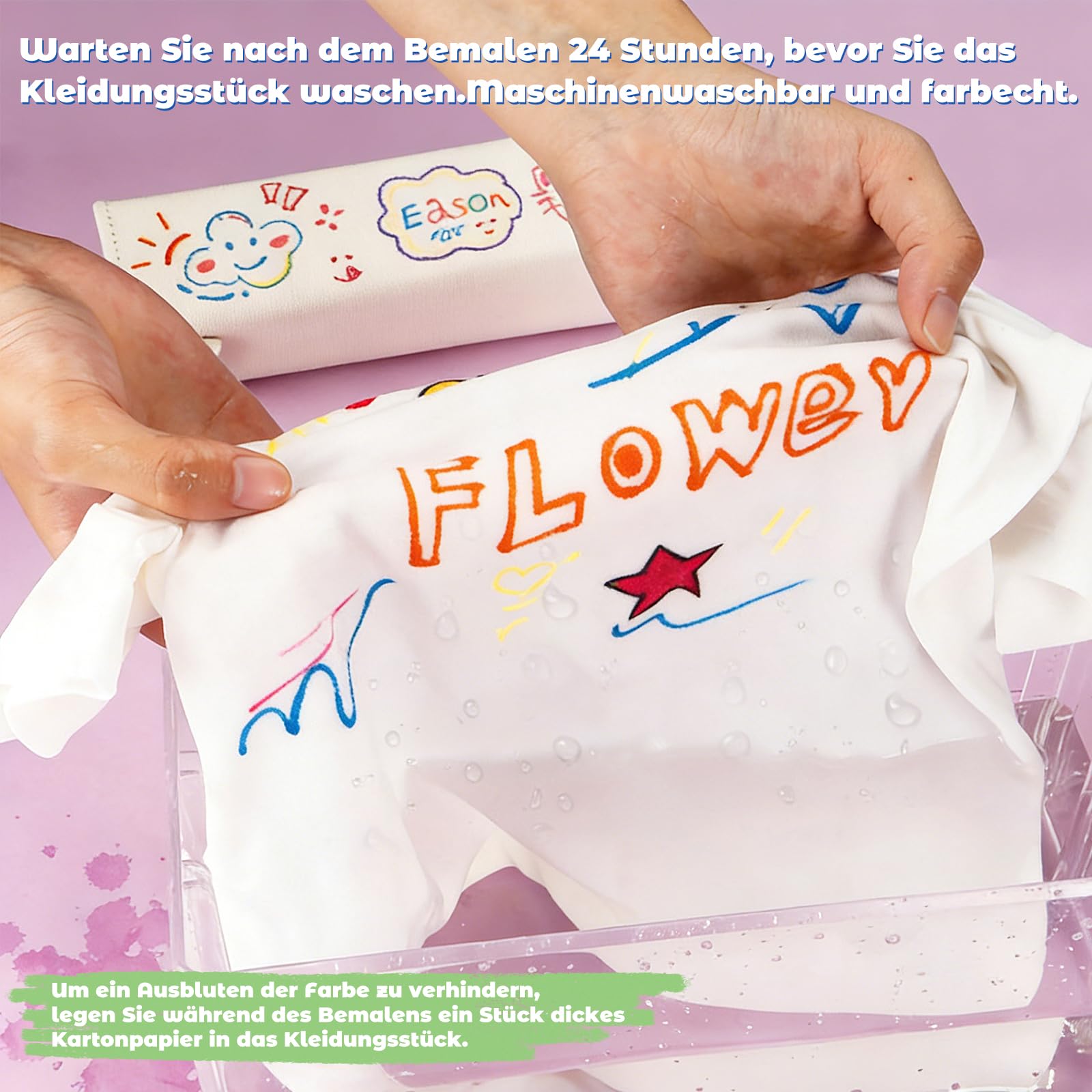 Baby Lätzchen zum Bemalen babyparty deko 12 Stück,6x Babybody aus Baumwolle,6x musselin tücher baby,12 Farbigem Textilstift 15 Tiere Malvorlagen,Gender Reveal Geschenk für Babyparty spiele baby shower
