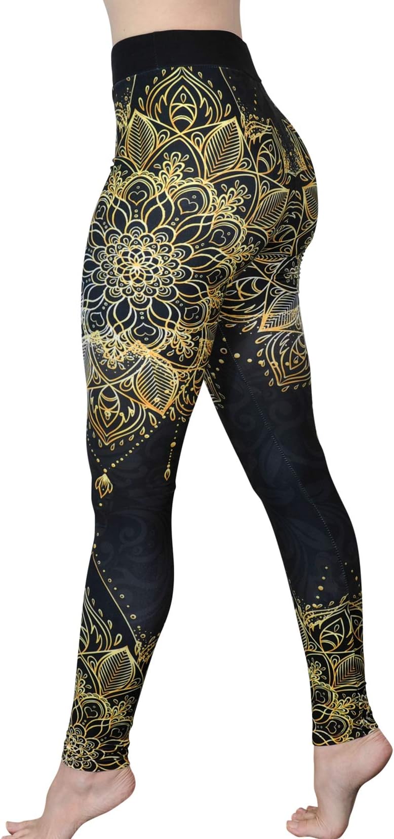 Comfy Yoga Pants - Workout Capris - High Waist Workout Leggings for Women - Lightweight Printed Yoga Legging - Size S/M 4-10