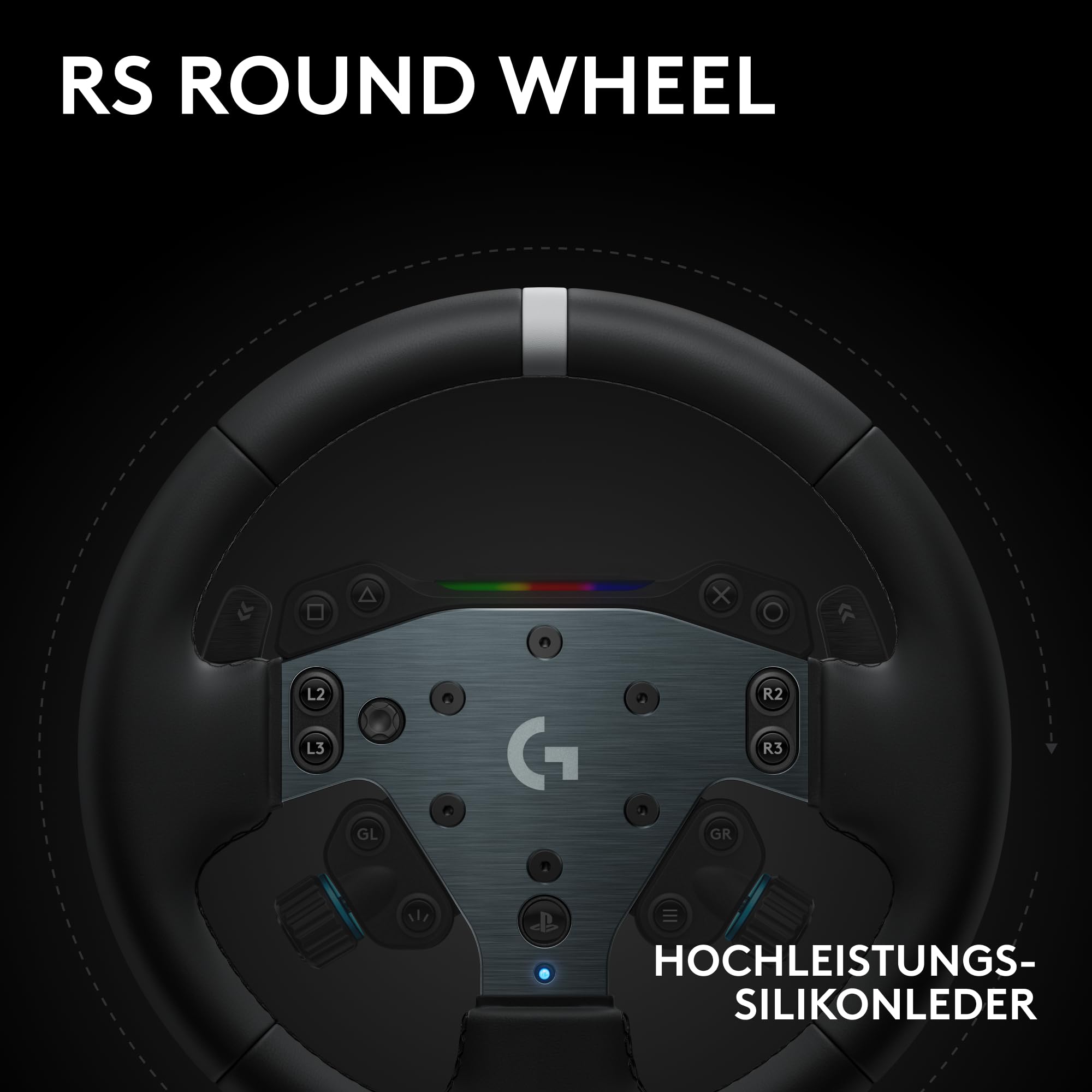 Logitech G RS50 System, 3-teiliges Sim-Racing-Lenkrad-Setup | RS-Nabe + RS-H-Schalthebel – Sim-Schalthebel, PRO, RS50 Wheel Base Kompatibel mit PS5, PS4, PC – Schwarz