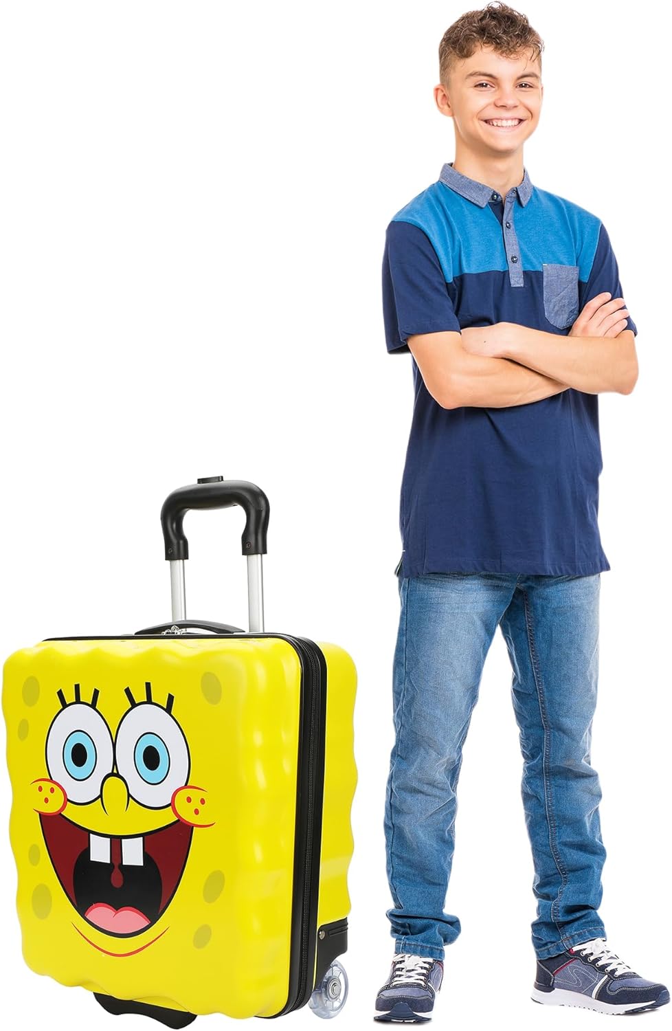 Bioworld Spongebob Squarepants Character Face 15" Novelty Luggage
