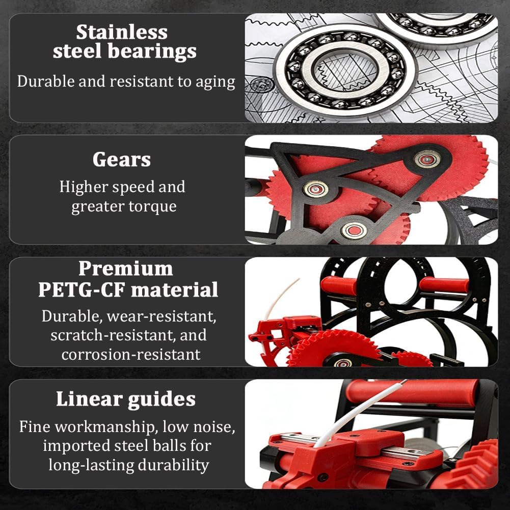 Handgekröpfter 3D-Verbrauchsmaterialienwickler, 3D-Industrie-Verbrauchsmaterial-Wickler, kompatibel mit Spulen mit 20 cm Durchmesser, 3D-Druck-Filament