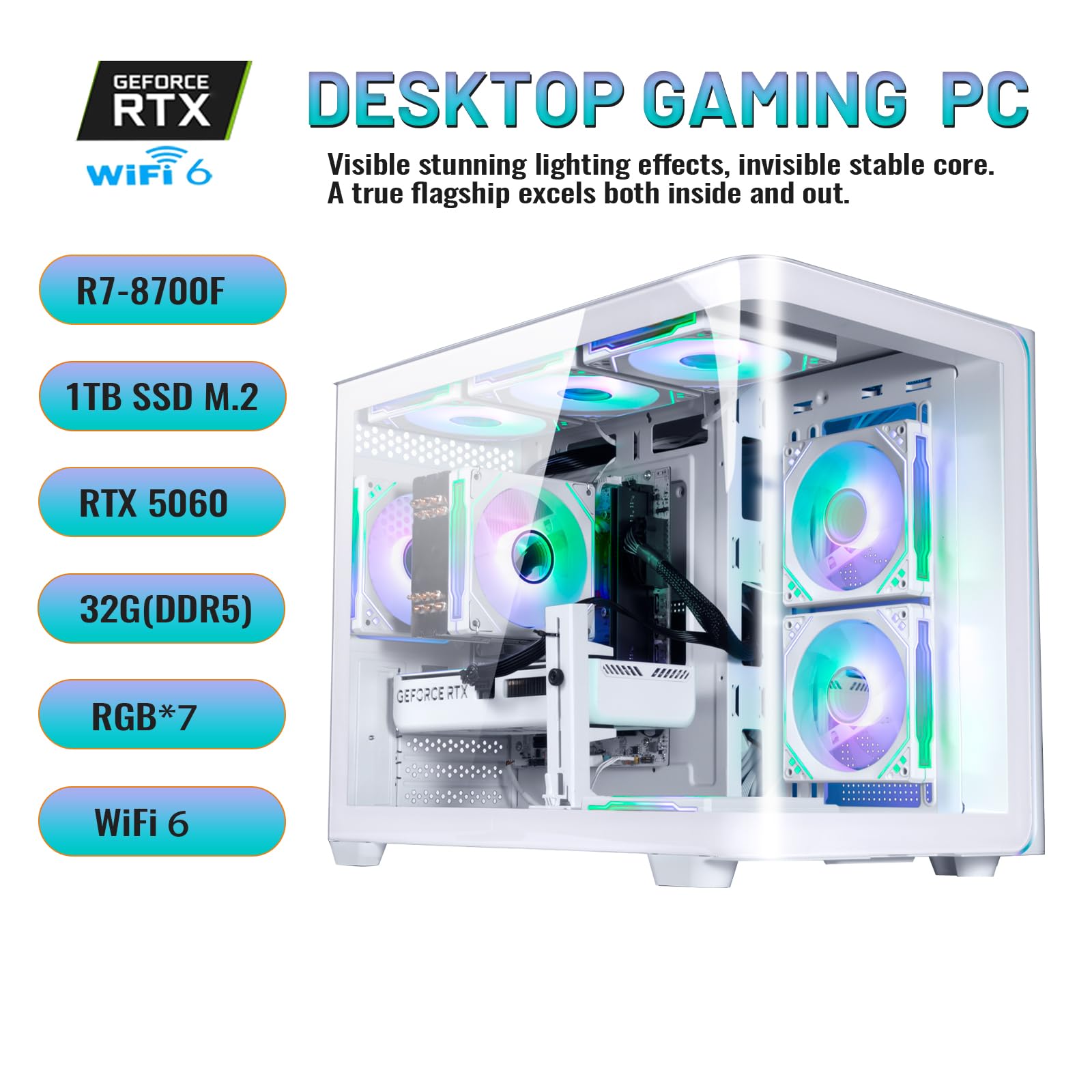 Amazon.co.jp: suevery ゲーミングPC デスクトップ Ryzen 7 8700F