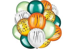 Liliful Jungle Balloons for Captivating Safari Party Celebrations (24 Pack)