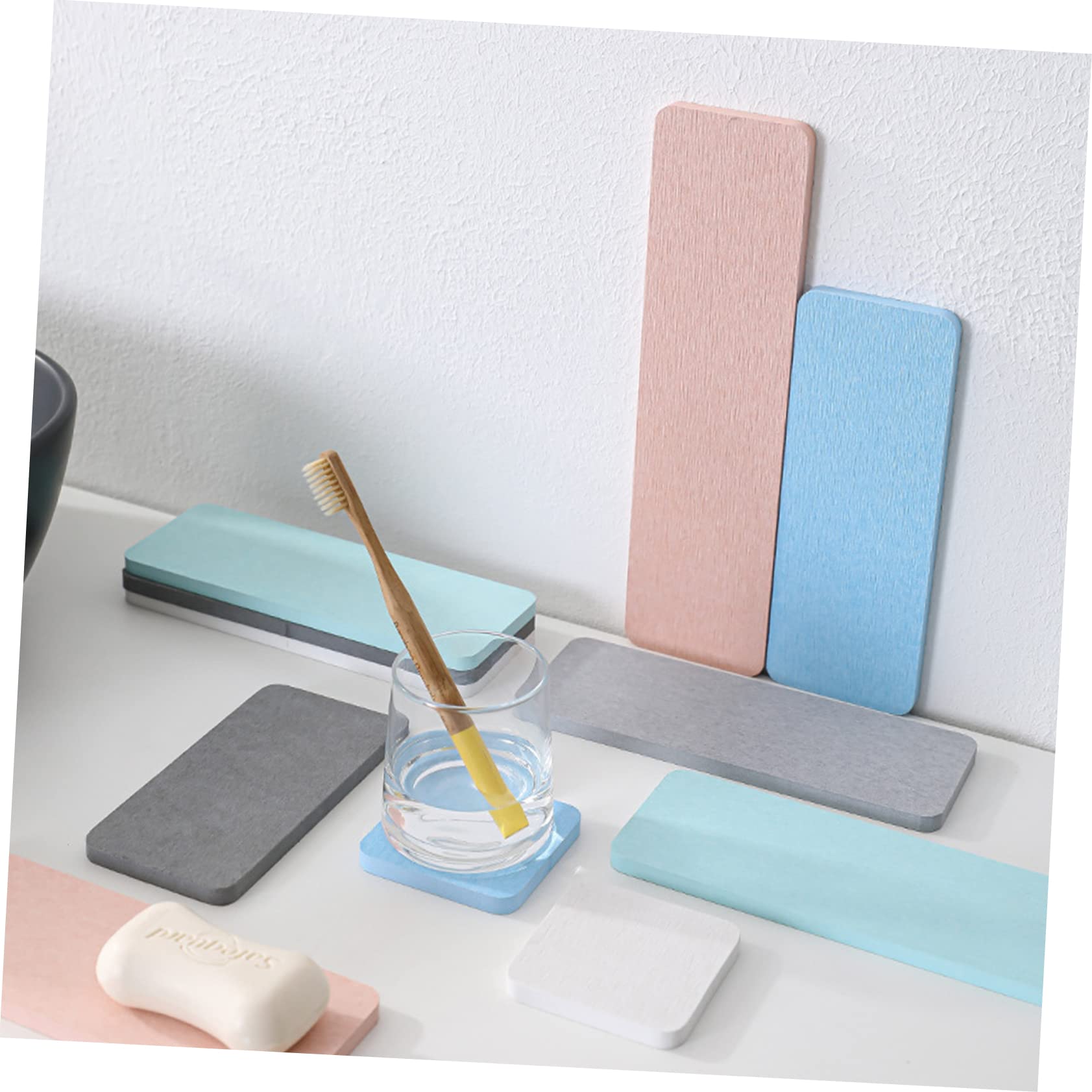 Anneome Posavasos Absorbentes de Diatomita 4 Piezas para Bares y Hoteles, Material Resistente y Secado Rápido, Excelente Textura y Alta Absorción de Agua