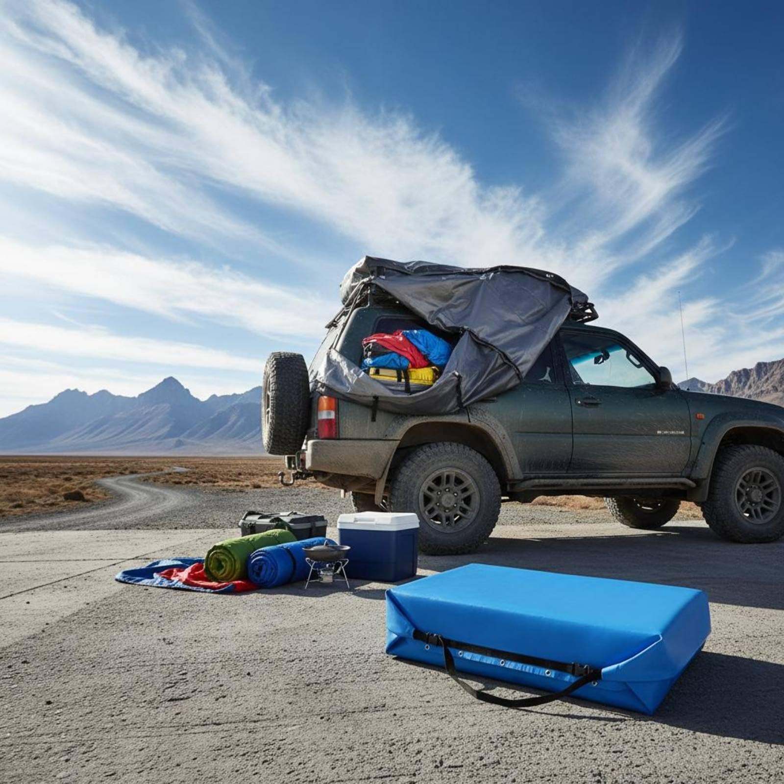 Qianly Borsa da Tetto Impermeabile Resistente Al Sole Borsa da Tetto SUV Grande Alta Capacità Bagaglio Auto per Automobilisti, Viaggiatori, Vacanza