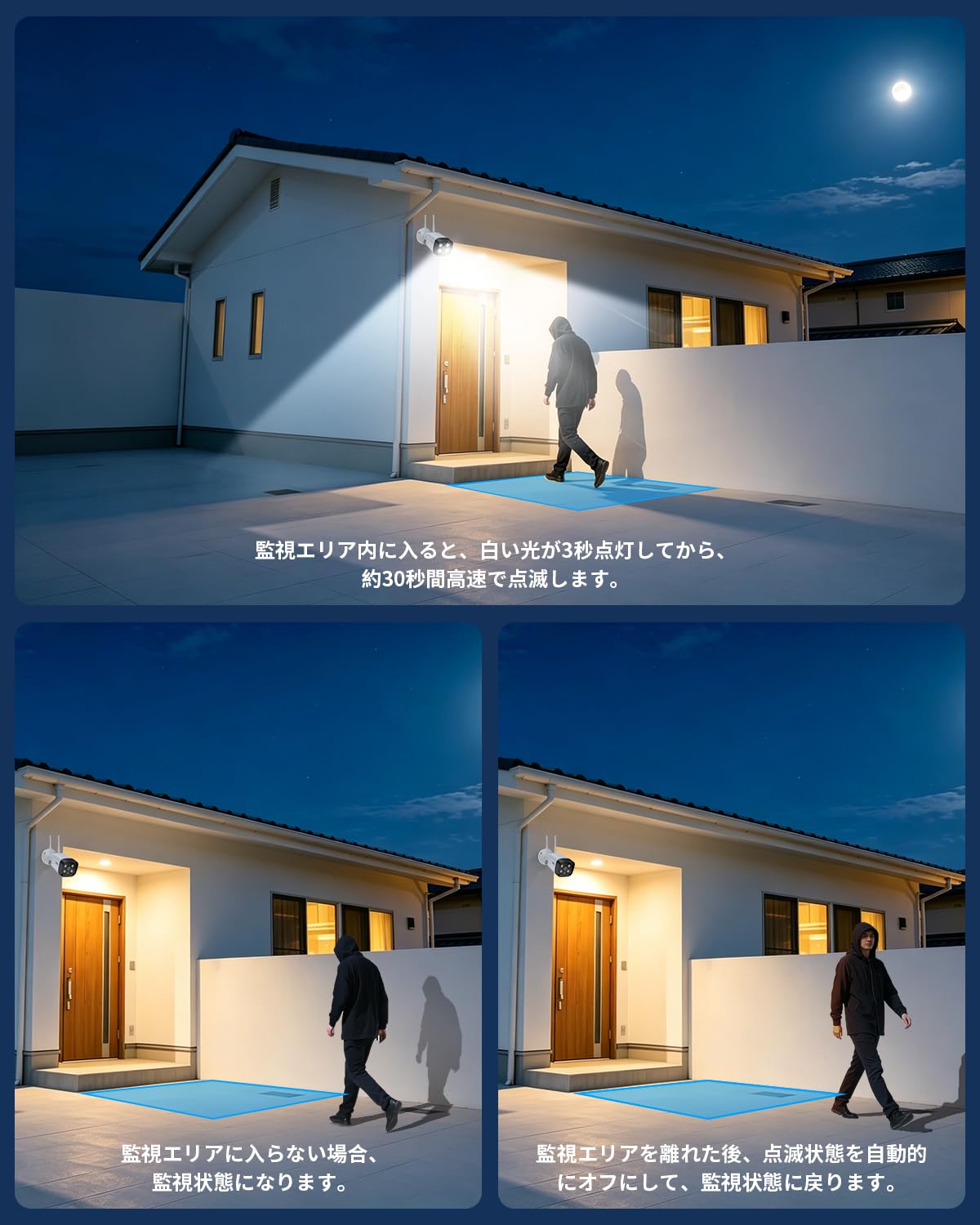 Amazon.co.jp: OHWOAI 防犯カメラ ワイヤレス 屋外 4台セット 500万